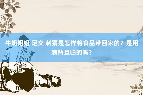 牛奶姐姐 足交 刺猬是怎样将食品带回家的？是用刺背且归的吗？