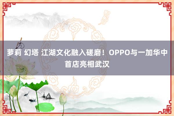 萝莉 幻塔 江湖文化融入磋磨！OPPO与一加华中首店亮相武汉